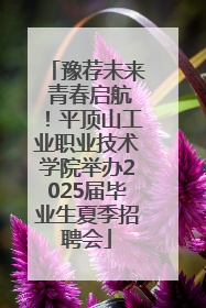 豫荐未来 青春启航！平顶山工业职业技术学院举办2025届毕业生夏季招聘会